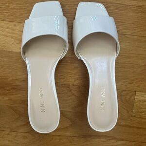 Nine West Women's White Slide Sandals